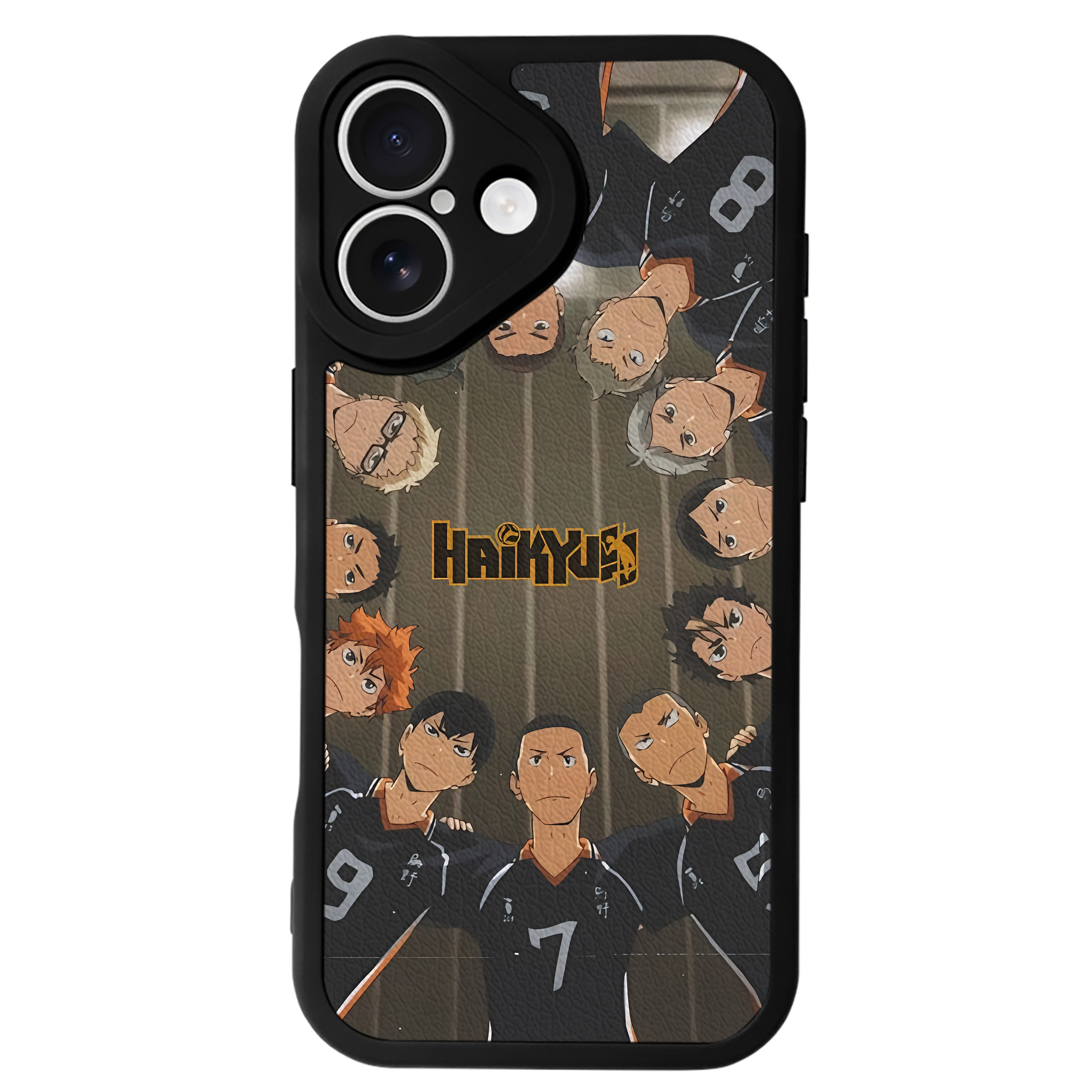 （画像用） ハイキュー!! Haikyu!! 【iPhone 16シリーズ対応】シリコンスマホケース（レザー調） 材質：シリコン